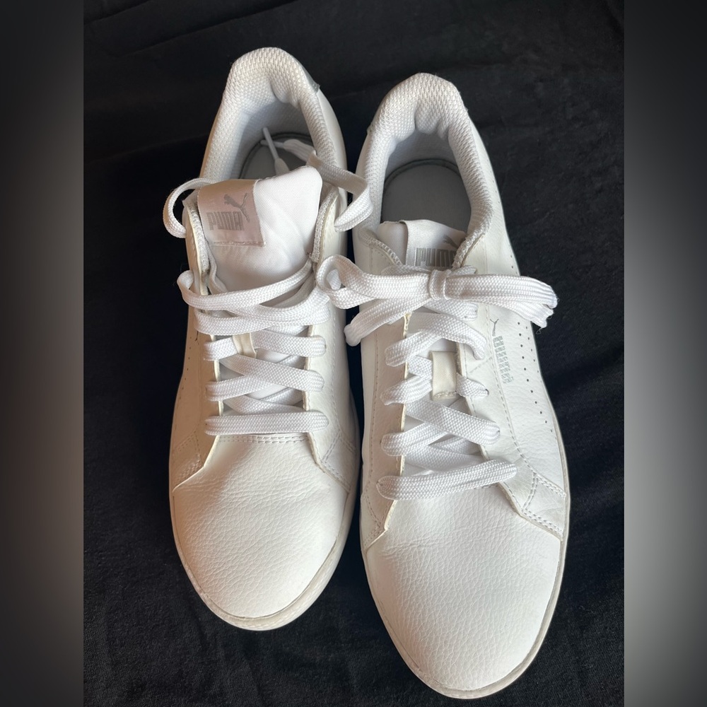 Puma White and Gray FitFoam Sneakers